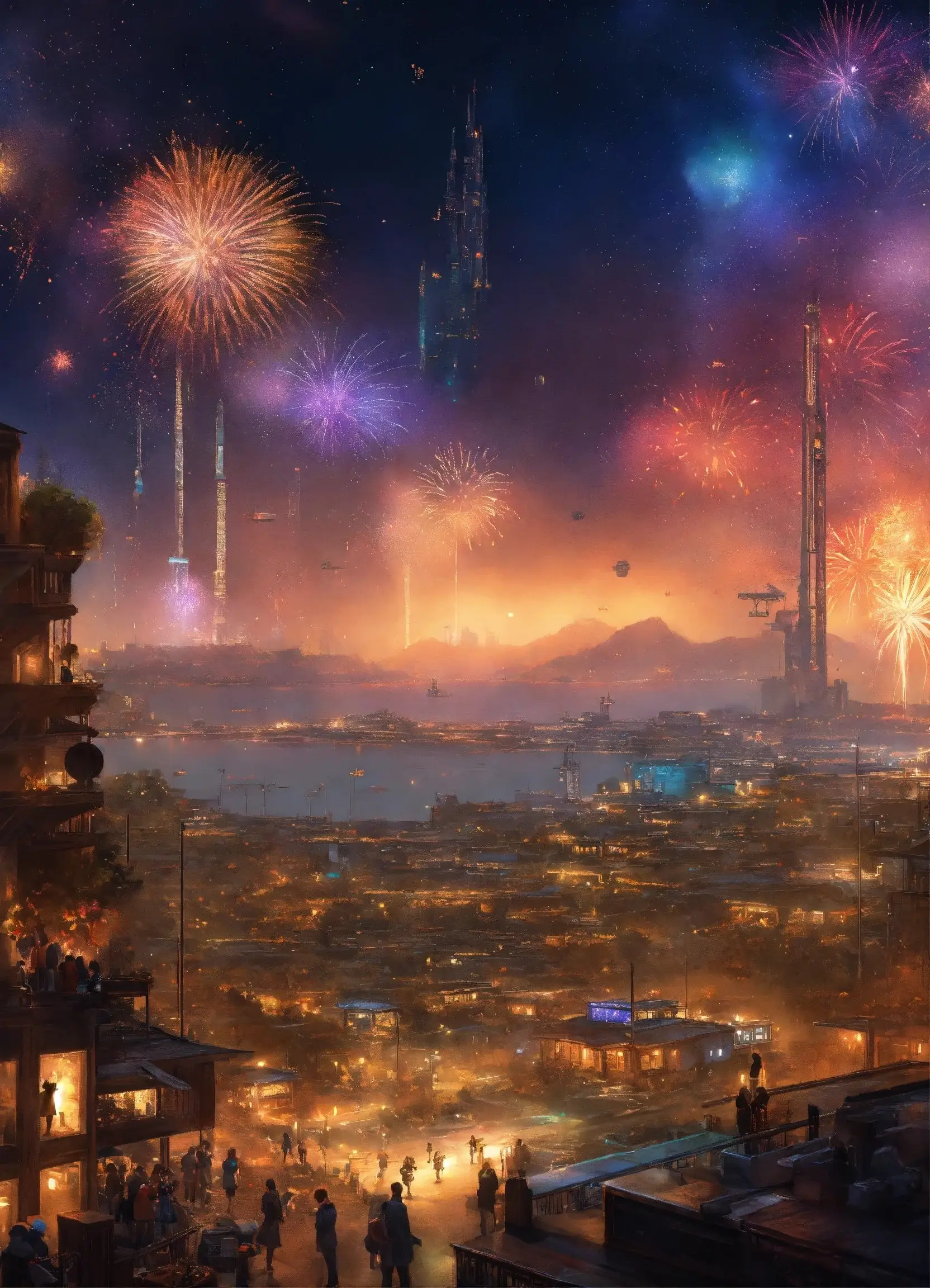 Year End Party image of family